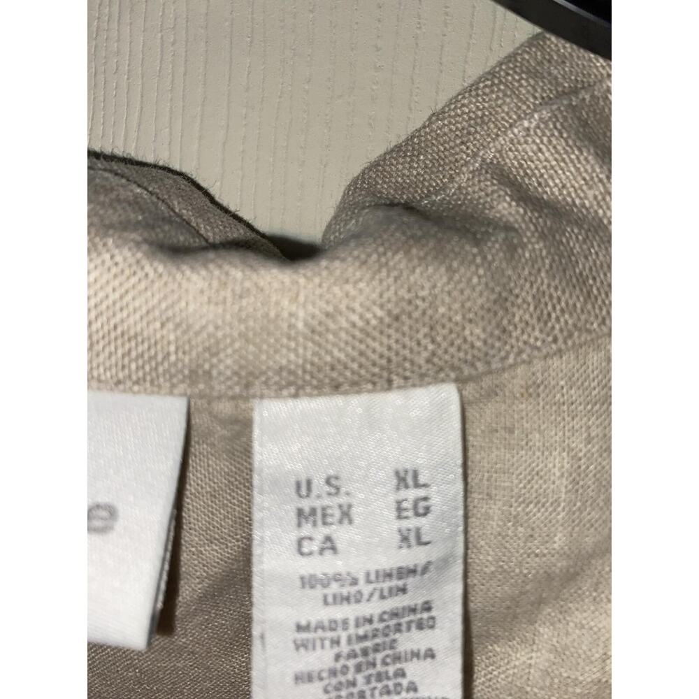 Liz Claiborne Collection Womens Jacket Linen Beige Vintage XL A001627 - Picture 6 of 11